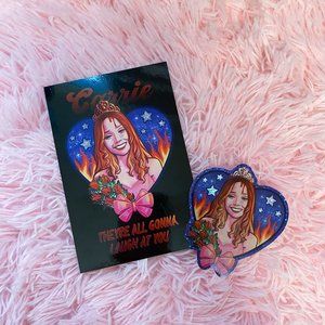 Witch Visions September Patreon Carrie Horror Art Print & sticker set
